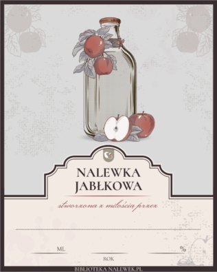 Etykieta do Nalewka jabłkowa (redukowana)