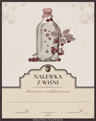 Etykieta do Nalewka wiśniowa