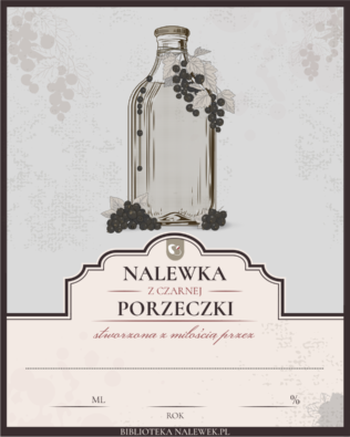 Etykieta do Nalewka z czarnej porzeczki